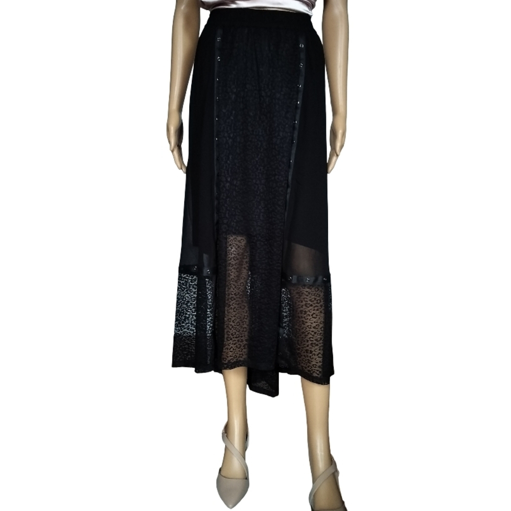 DKNY Black High-Low Lace Skirt Size M NWT - Picture 3 of 6